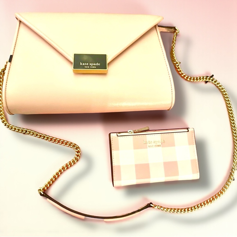 Kate Spade Anna Medium Leather Clutch & Shoulder Bag Moochi Pink MSRP $298 NWT - Picture 11 of 12